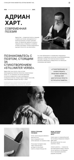 Книга Стихов И Автор Шаблон Веб-Сайта