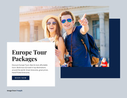 Europe Tour Packages - Responsive Website Builder