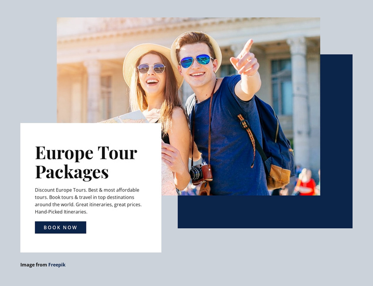 Europe tour packages Website Builder Software