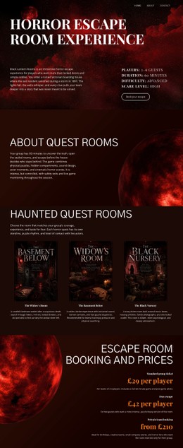 Horror Escape Room Design Template