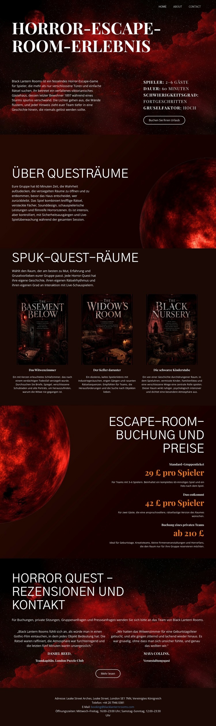 Horror-Escape-Room HTML5-Vorlage