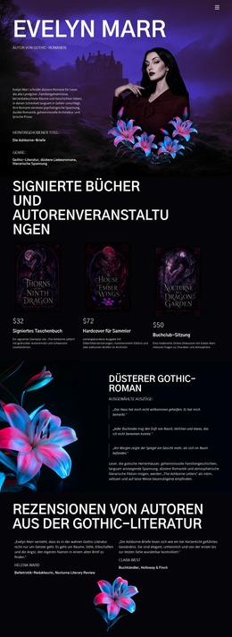 Autor Von Düsterer Fiktion – Premium-Joomla-Template