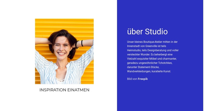 Über unser Studio Website-Modell