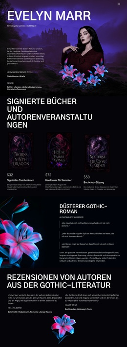 Autor Von Düsterer Fiktion – Benutzerfreundliches WordPress-Theme