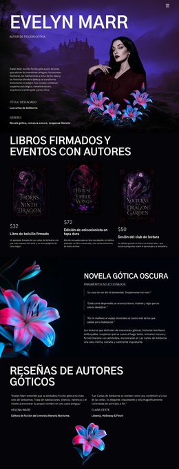 Autor De Ficción Oscura - Tema Gratuito De WordPress