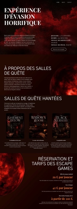 Escape Room D'Horreur – Modèle Personnalisable