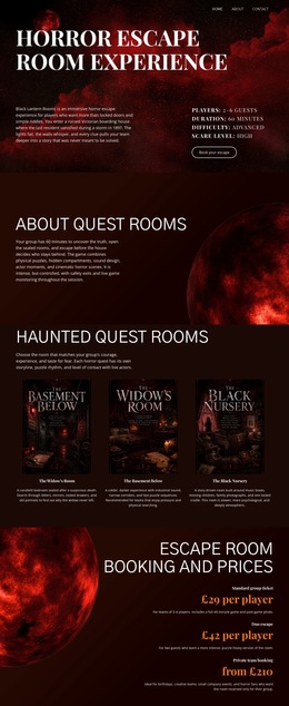 Responsive HTML5 For Horror Escape Room