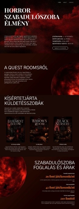 Csodálatos Webhelykialakítás Horror Szabadulószoba Számára