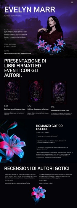Autore Di Narrativa Dark - Pagina Di Destinazione