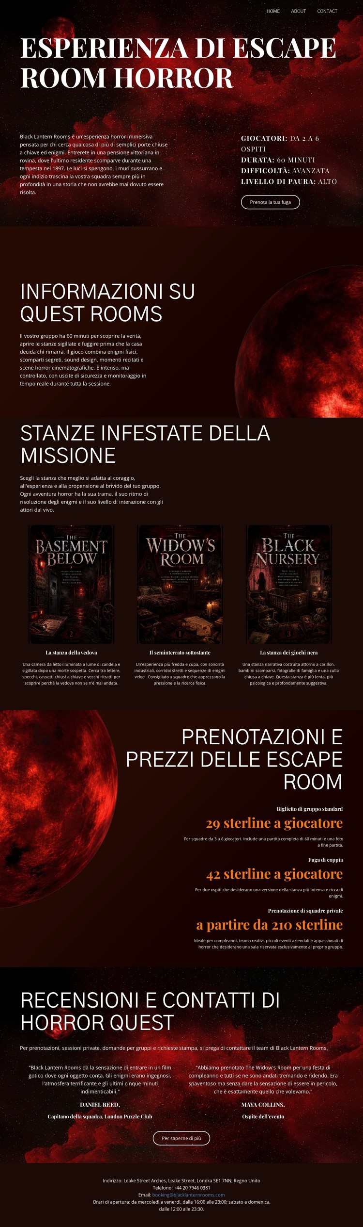 Stanza di fuga horror Modello CSS