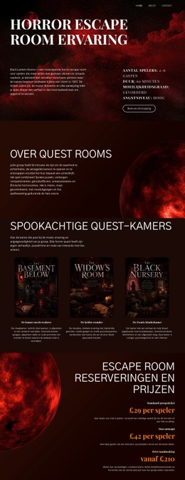 Horror Escape Room Ontwerpsjabloon