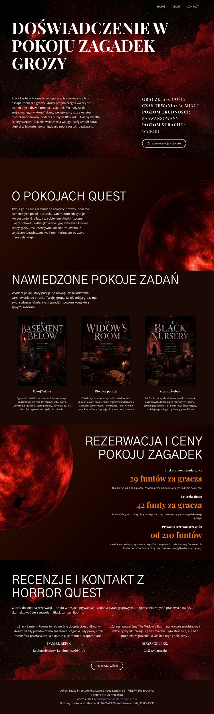 Pokój zagadek horroru Motyw WordPress