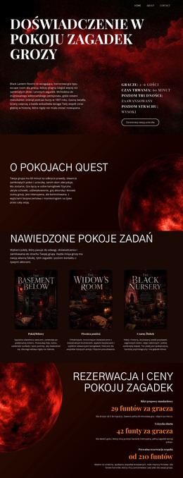 Pokój Zagadek Horroru - Układ Strony HTML