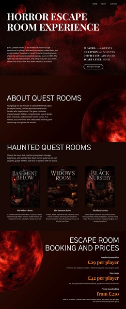 Horror Escape Room - Customizable Template