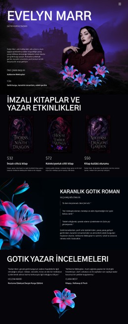 Karanlık Kurgu Yazarı Için Ücretsiz CSS
