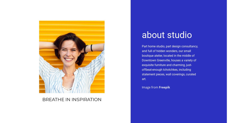 About our studio Wix Template Alternative