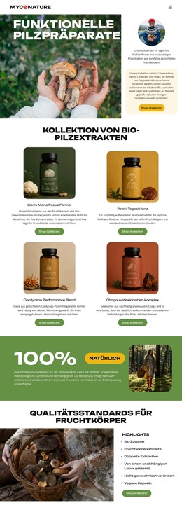 Neues Design Für Bio-Pilze