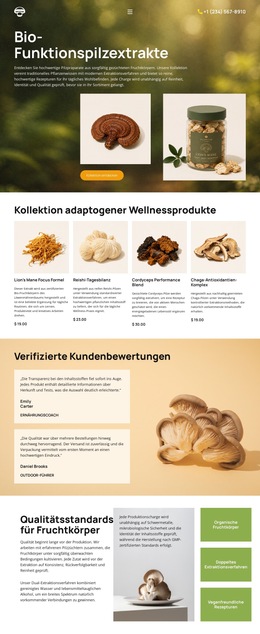 Bio-Pilz-Wellness - Schöne Farbkollektionsvorlage