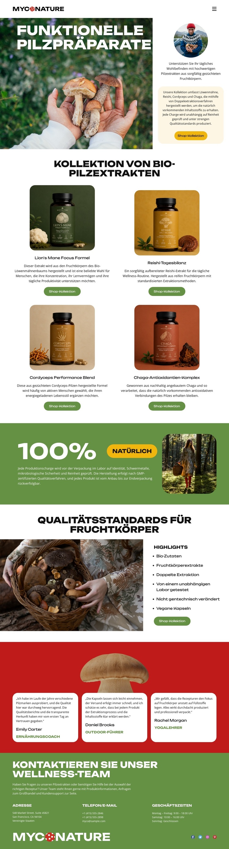 Bio-Pilze WordPress-Theme