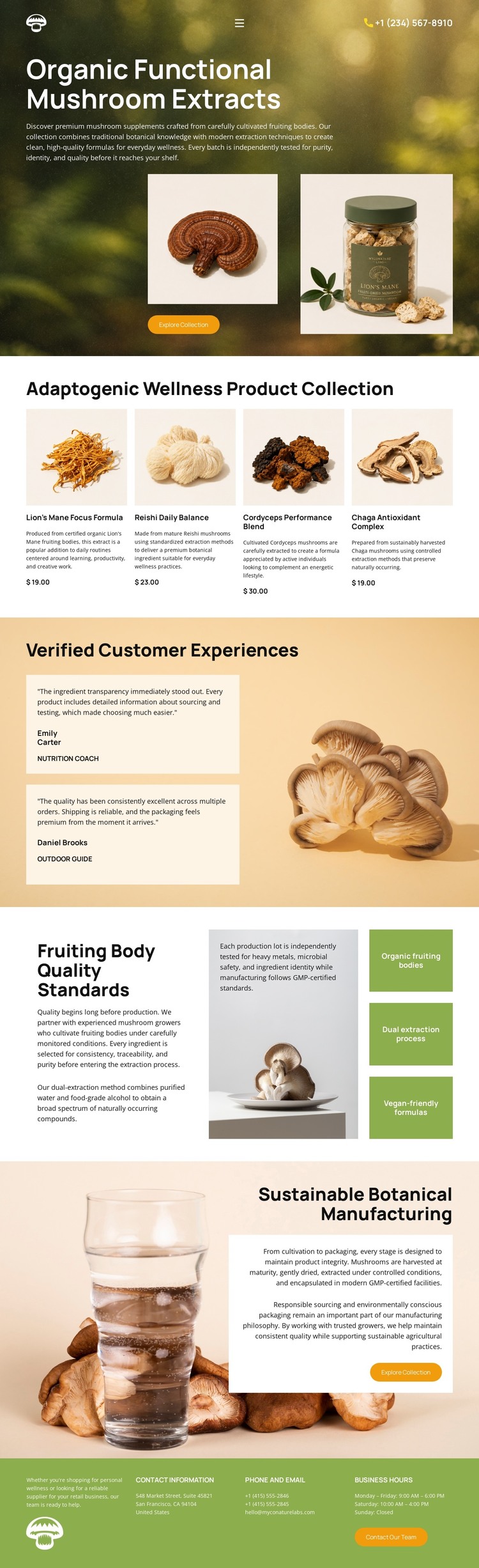 Organic Mushroom Wellness HTML Template