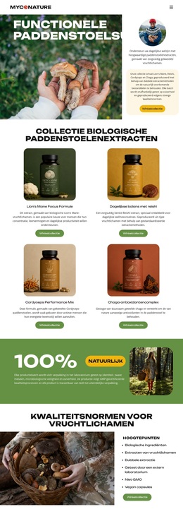 Multifunctioneel WordPress-Thema Voor Biologische Paddenstoelen