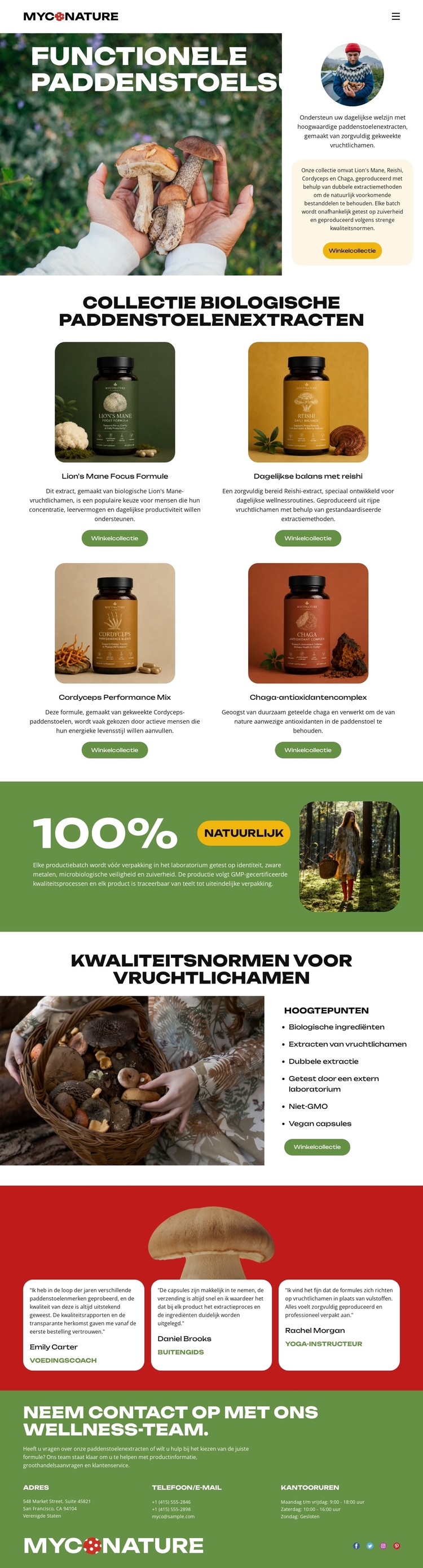 Biologische paddenstoelen WordPress-thema