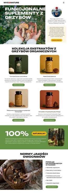 Organiczne Grzyby - Najlepszy Szablon CSS