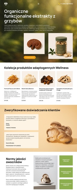 Organiczne Dobre Samopoczucie Grzybami - Piękny Szablon Kolekcji Kolorów