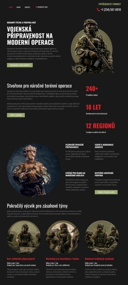Moderní Vojenská Obrana - Šablona Webové Stránky