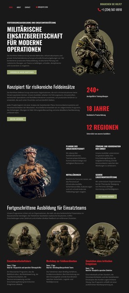 Moderne Militärverteidigung – Kostenloses Joomla-Website-Template