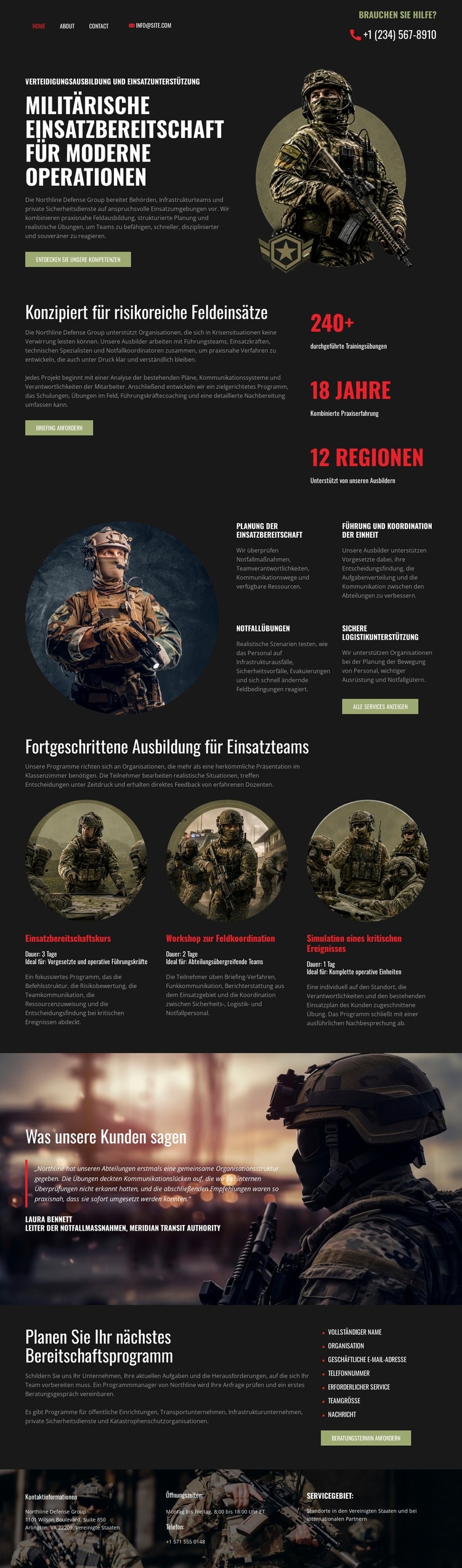Moderne Militärverteidigung Joomla Vorlage