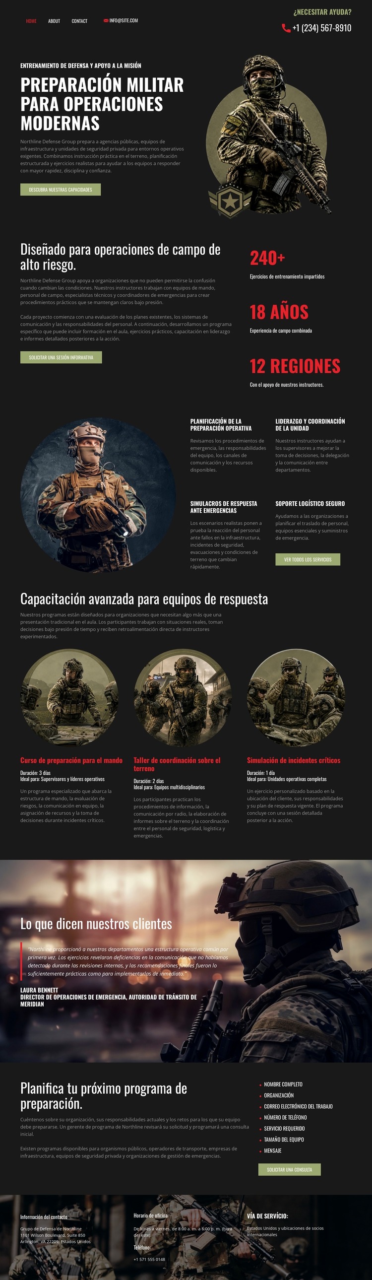 Defensa militar moderna Plantilla Joomla