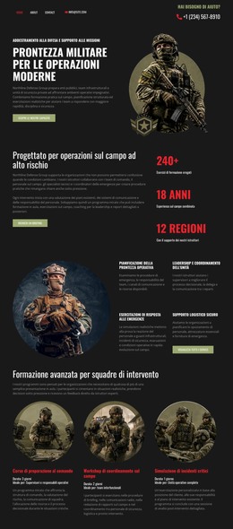 Pagina HTML Per Difesa Militare Moderna