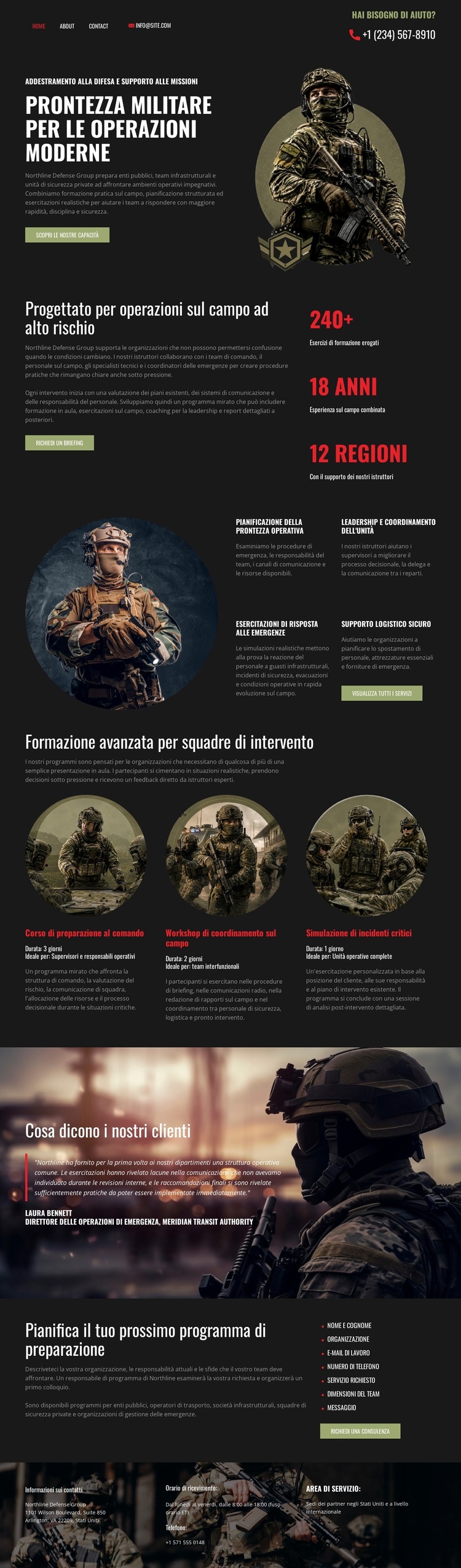 Difesa militare moderna Tema WordPress