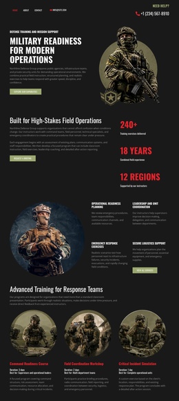 Modern Military Defense - Free Joomla Website Template