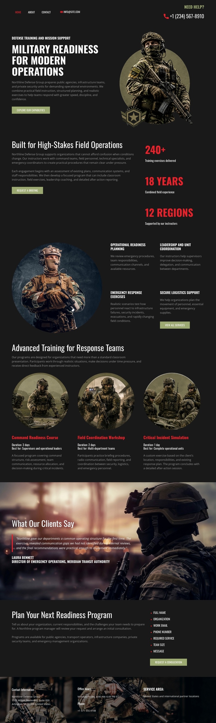 Modern Military Defense Joomla Template