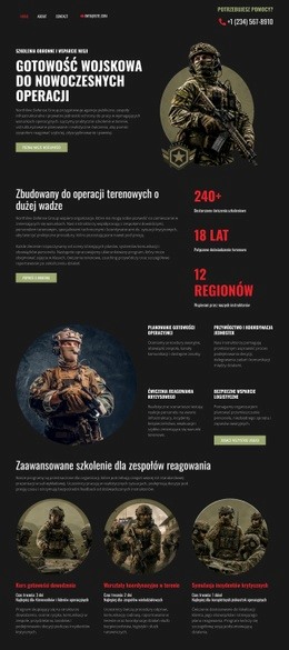 Nowoczesna Obrona Wojskowa - Szablon Osobistej Witryny Internetowej