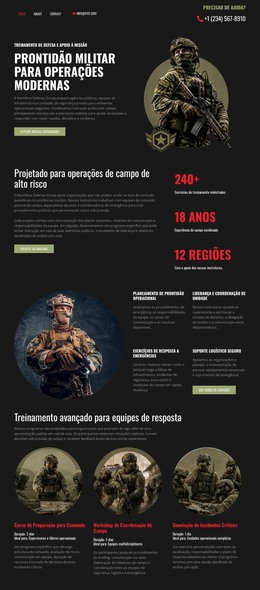 HTML Da Página Para Defesa Militar Moderna