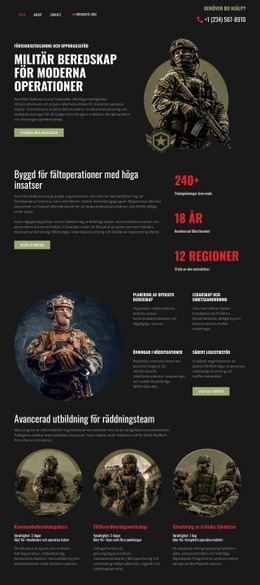 Modernt Militärt Försvar - Personlig Webbplatsmall