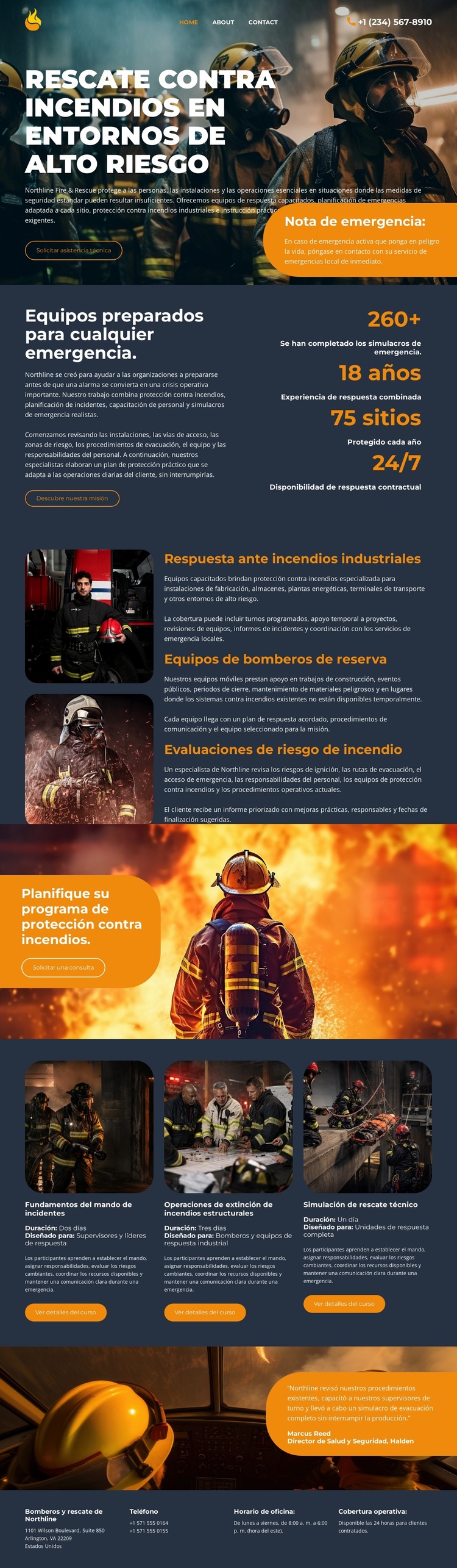 Departamento de Bomberos Moderno Plantilla Joomla