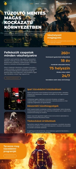 Modern Tűzoltóság - HTML Weboldal Sablon