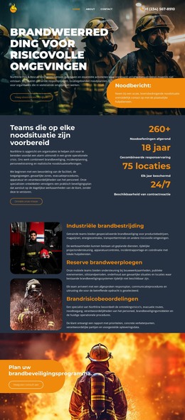 Moderne Brandweer - HTML-Webpaginasjabloon