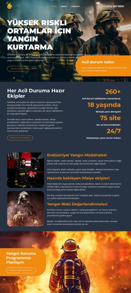 Modern İtfaiye Departmanı Şablon Olan