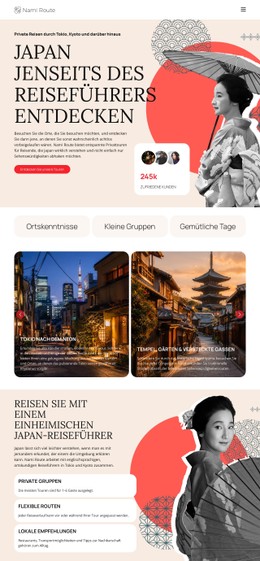 Kostenloses CSS-Layout Für Japan-Reiseführer
