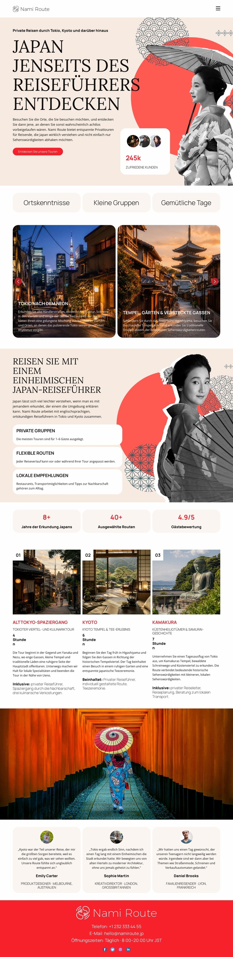 Japan-Reiseführer Joomla Vorlage
