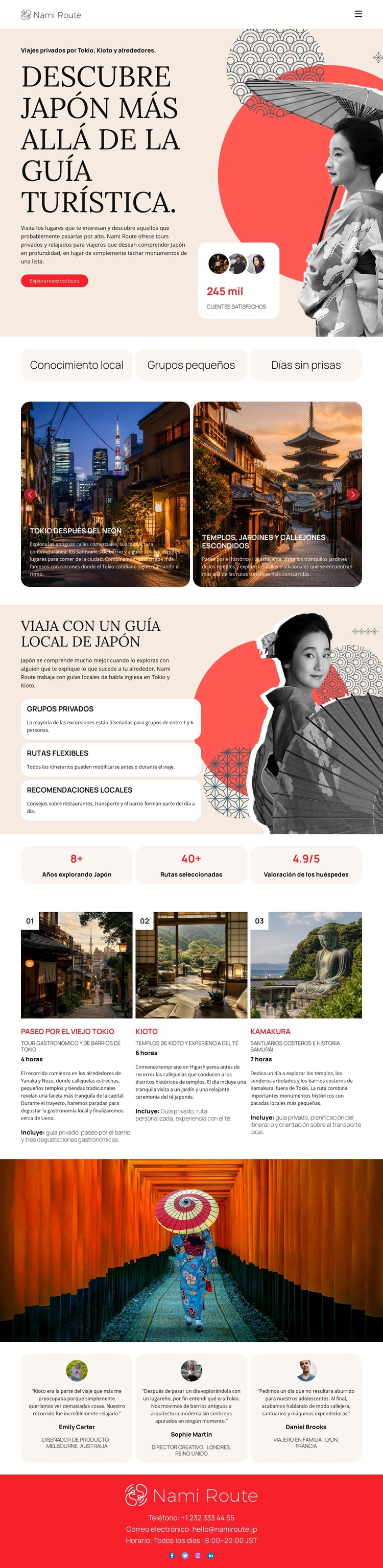 Guía de viaje de Japón Tema de WordPress