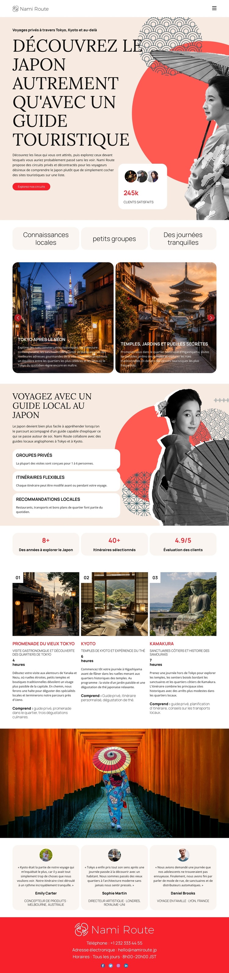 Guide de voyage au Japon Thème WordPress