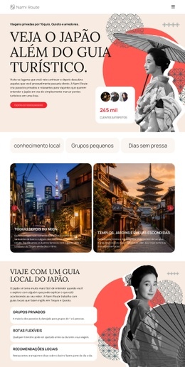 Guia De Viagem Ao Japão - Modelo De Página HTML5