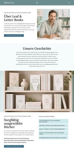 Moderner Buchladen CSS-Vorlage In Voller Breite