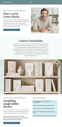 Moderner Buchladen - Responsive HTML-Vorlage